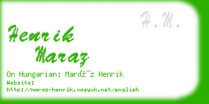 henrik maraz business card